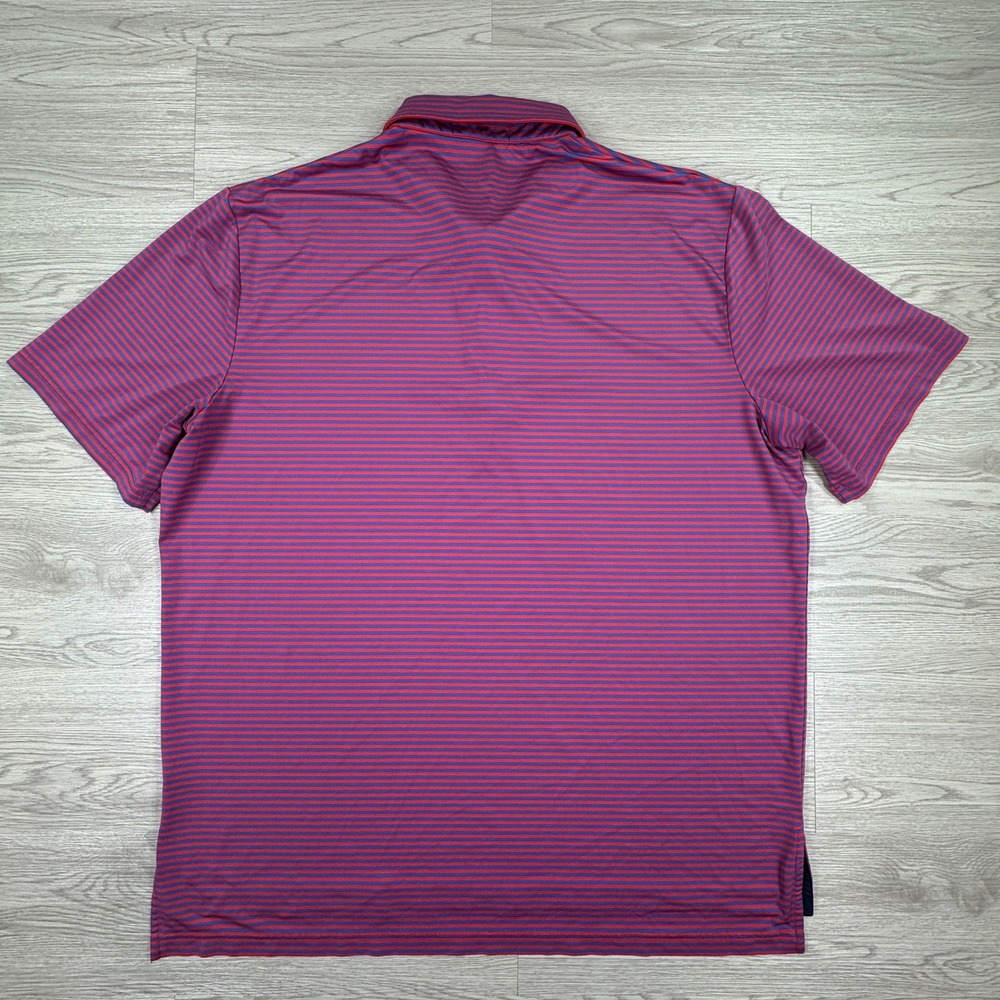 RLX Ralph Lauren Men's Polo Shirt Striped Blue Red XL Short Sleeve Performance - Picture 2 of 7